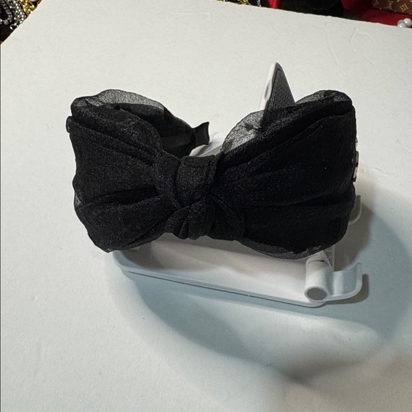 Black Headband with Gold Logo - Picture 2 of 3